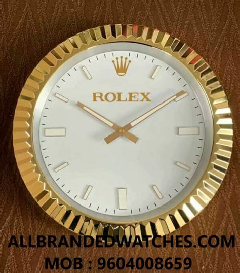 gold rolex wall watch|rolex wall clock real.